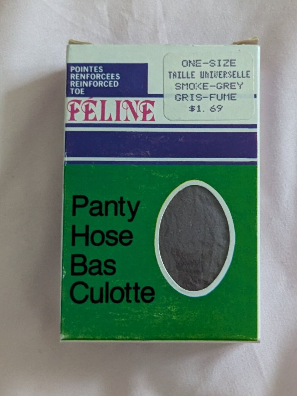Feline Vintage Sheer Pantyhose Smoke Grey OS